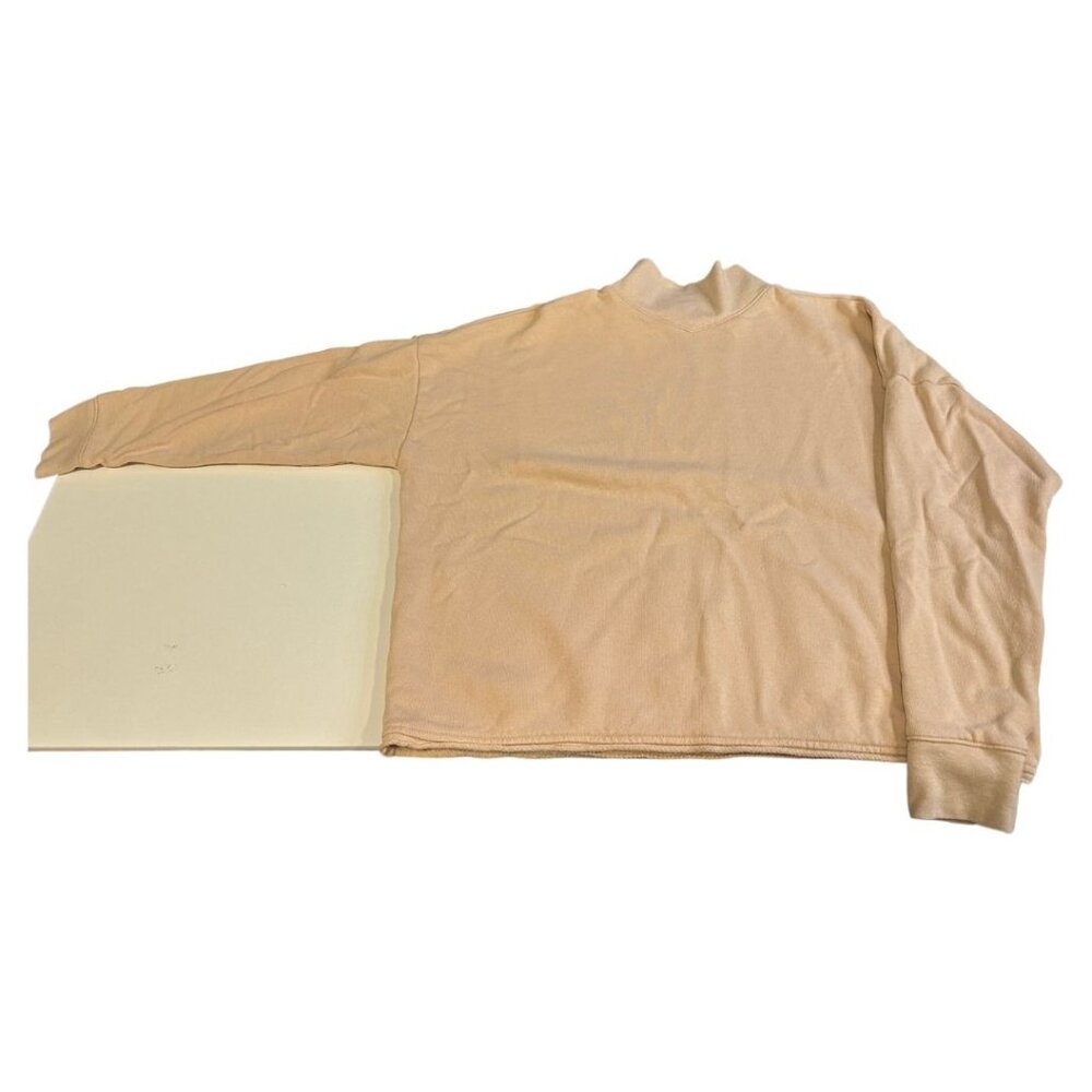 Madewell 100% natural fibers, mock neck light weight long sleeve crewneck